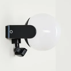 hofstein Applique murale d'extérieur Kalfhaga Noir, Blanc, 1 lumière, Détecteur de mouvement