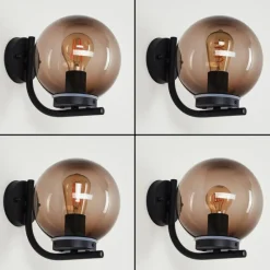 hofstein Applique murale d'extérieur Rombotten Noir, 1 lumière