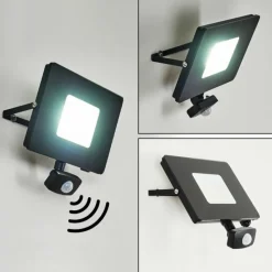 hofstein Applique murale d'extérieur Krokane LED Noir, Blanc, 1 lumière