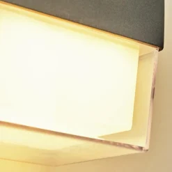 hofstein Applique murale d'extérieur Cesta LED Noir, 2 lumières