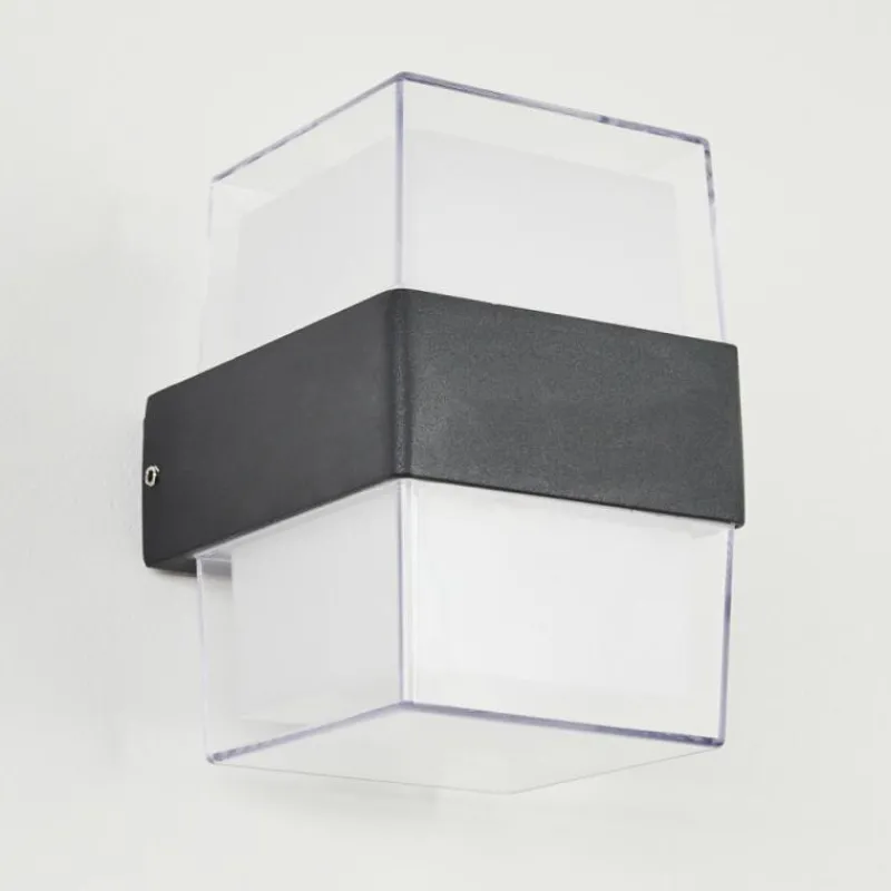 hofstein Applique murale d'extérieur Cesta LED Noir, 2 lumières