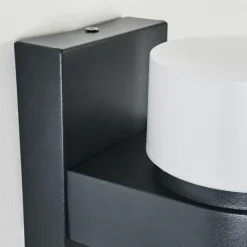 hofstein Applique murale d'extérieur Tiarp LED Noir, 2 lumières, Détecteur de mouvement