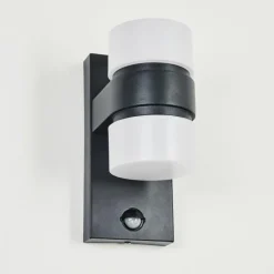 hofstein Applique murale d'extérieur Tiarp LED Noir, 2 lumières, Détecteur de mouvement