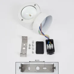 hofstein Applique murale d'extérieur Andersro LED Blanc, 2 lumières