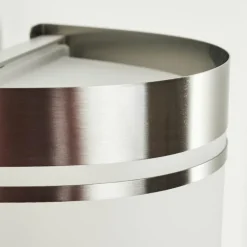 hofstein Applique murale d'extérieur Visnum Nickel mat, Blanc, 1 lumière, Détecteur de mouvement