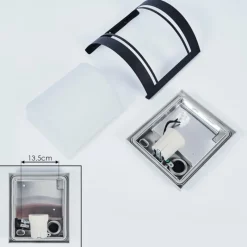 hofstein Applique murale d'extérieur Visnum Noir, Blanc, 1 lumière