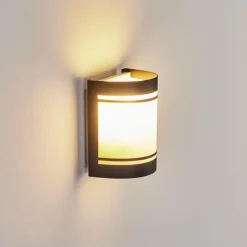 hofstein Applique murale d'extérieur Visnum Noir, Blanc, 1 lumière