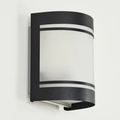 hofstein Applique murale d'extérieur Visnum Noir, Blanc, 1 lumière