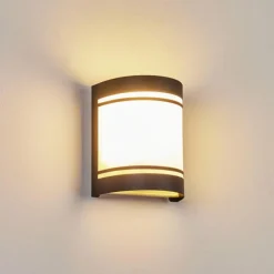 hofstein Applique murale d'extérieur Visnum Noir, Blanc, 1 lumière