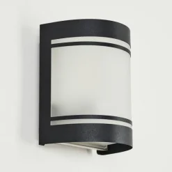 hofstein Applique murale d'extérieur Visnum Noir, Blanc, 1 lumière