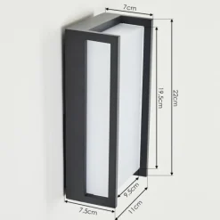 hofstein Applique murale d'extérieur Skove LED Anthracite, 1 lumière, Changeur de couleurs