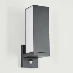 hofstein Applique murale d'extérieur Swanek LED Anthracite, 1 lumière, Détecteur de mouvement