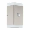 Luminaires Eglo Applique murale d'extérieur Eglo CARPINERA LED Acier inoxydable, 2 lumières, Détecteur de mouvement