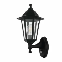 Luminaires Eglo Applique murale d'extérieur Eglo DUANERA Noir, 1 lumière, Détecteur de mouvement