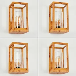 hofstein Applique murale d'extérieur Leset Brun, Couleur bois, 1 lumière