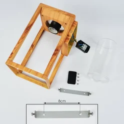 hofstein Applique murale d'extérieur Leset Brun, Couleur bois, 1 lumière