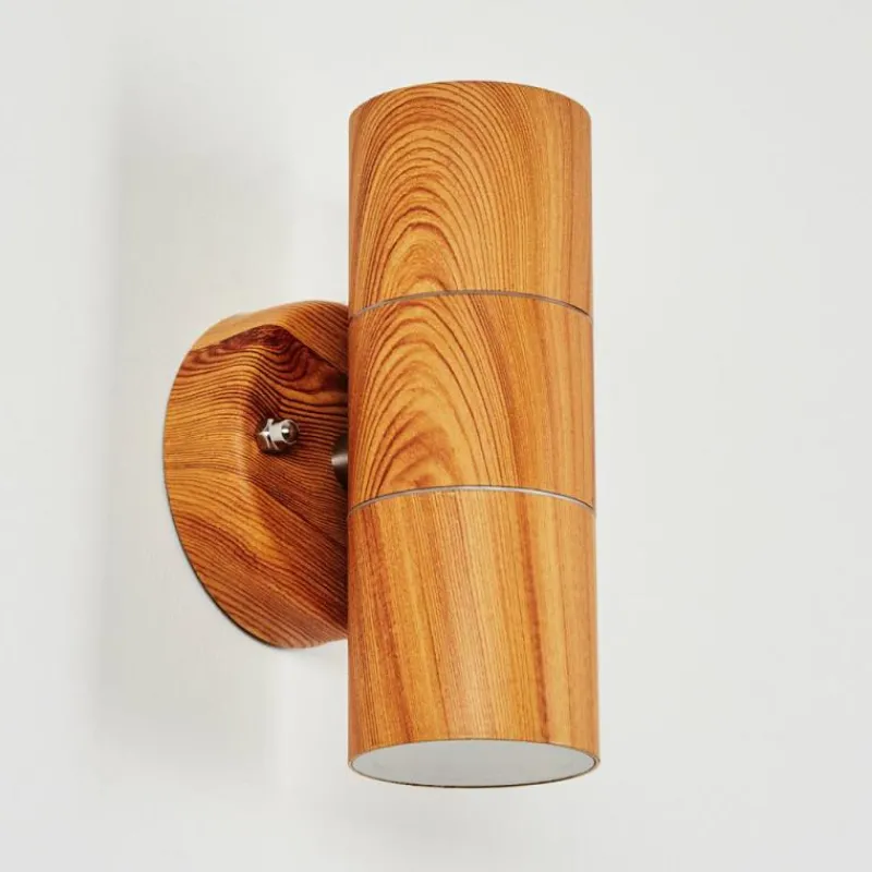 hofstein Applique murale d'extérieur Tenvik Brun, Couleur bois, 2 lumières