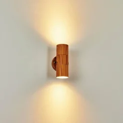 hofstein Applique murale d'extérieur Tenvik Brun, Couleur bois, 2 lumières