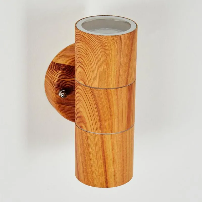 hofstein Applique murale d'extérieur Tenvik Brun, Couleur bois, 2 lumières