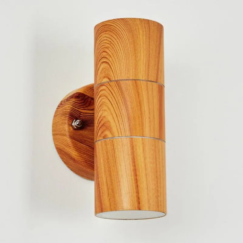 hofstein Applique murale d'extérieur Tenvik Brun, Couleur bois, 2 lumières