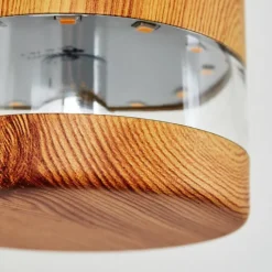 hofstein Applique murale d'extérieur Tenvik LED Brun, Couleur bois, 2 lumières, Détecteur de mouvement