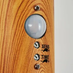 hofstein Applique murale d'extérieur Tenvik LED Brun, Couleur bois, 2 lumières, Détecteur de mouvement