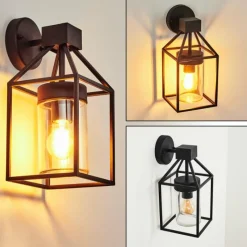 hofstein Applique murale d'extérieur Fiskenes Noir, 1 lumière