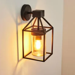 hofstein Applique murale d'extérieur Fiskenes Noir, 1 lumière