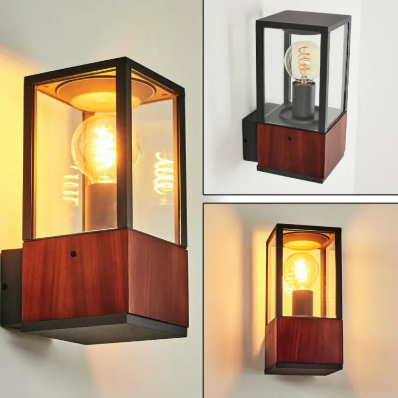 Lampes En Bois-hofstein Applique murale d'extérieur Kiwalik Anthracite, Clair, 1 lumière
