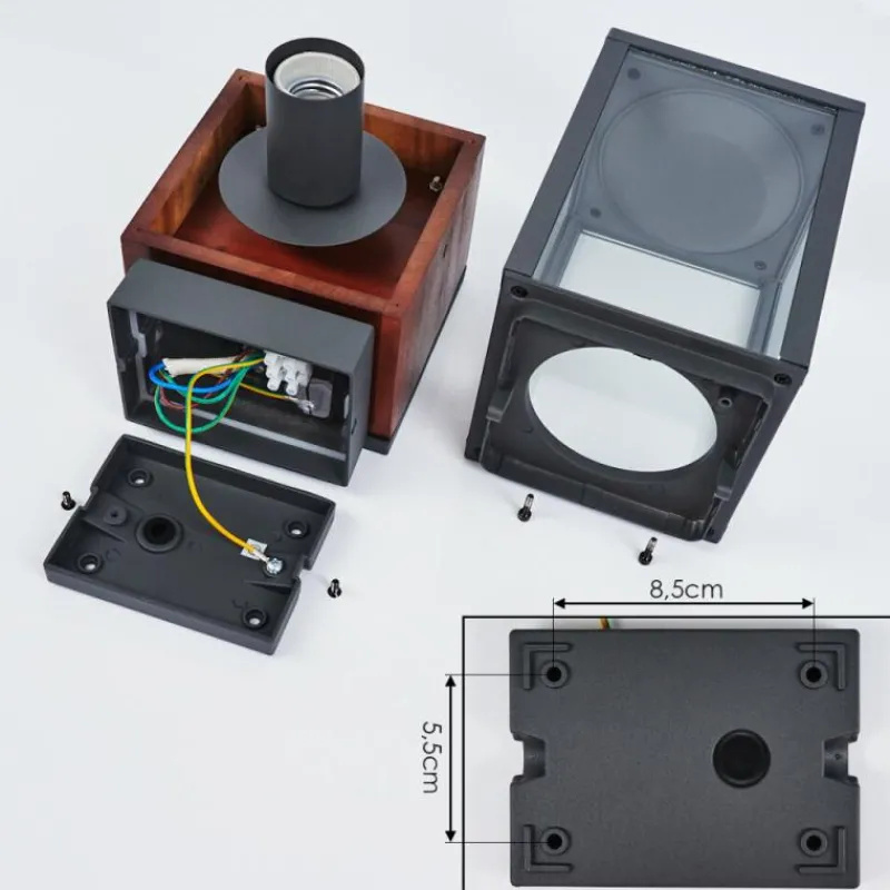 Lampes En Bois-hofstein Applique murale d'extérieur Kiwalik Anthracite, Clair, 1 lumière