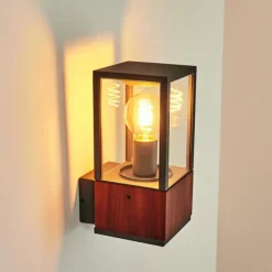 Lampes En Bois-hofstein Applique murale d'extérieur Kiwalik Anthracite, Clair, 1 lumière