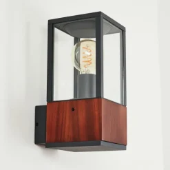 Lampes En Bois-hofstein Applique murale d'extérieur Kiwalik Anthracite, Clair, 1 lumière