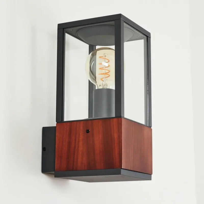 Lampes En Bois-hofstein Applique murale d'extérieur Kiwalik Anthracite, Clair, 1 lumière