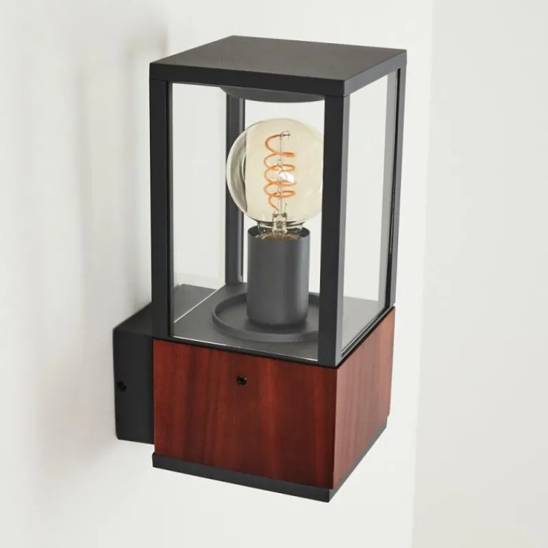 Lampes En Bois-hofstein Applique murale d'extérieur Kiwalik Anthracite, Clair, 1 lumière