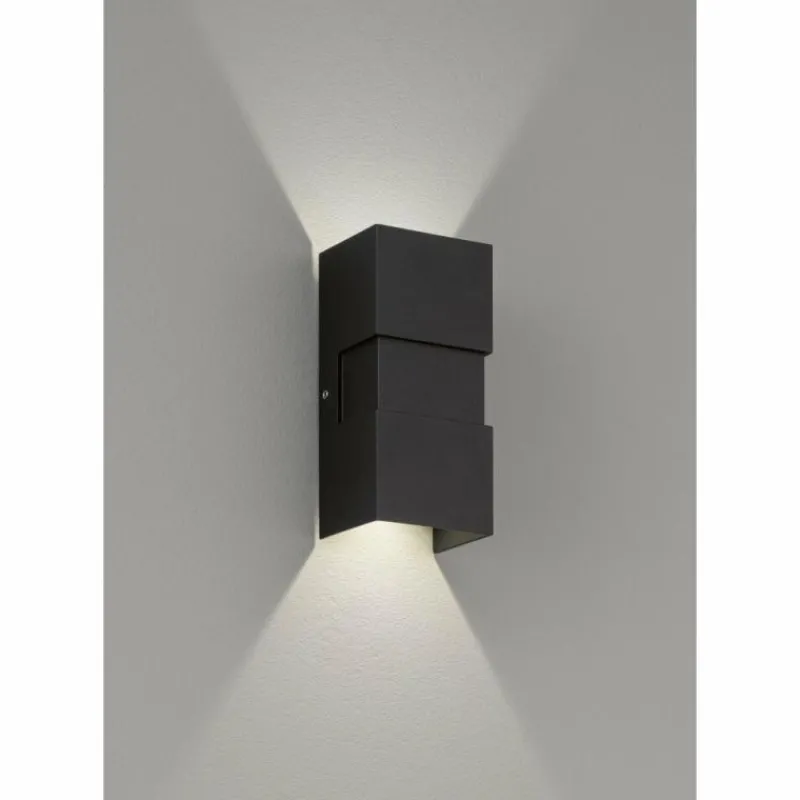 Luminaires Fischer & Honsel Applique murale d'extérieur Fischer-Honsel Oslo LED Noir, 2 lumières