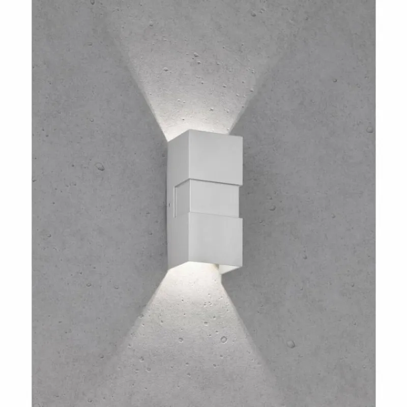 Luminaires Fischer & Honsel Applique murale d'extérieur Fischer-Honsel Oslo LED Argenté, 2 lumières