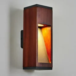 hofstein Applique murale d'extérieur Byremo Bois foncé, Noir, 1 lumière