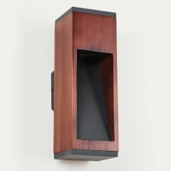 hofstein Applique murale d'extérieur Byremo Bois foncé, Noir, 1 lumière