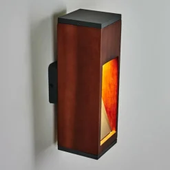 hofstein Applique murale d'extérieur Byremo Bois foncé, Noir, 1 lumière