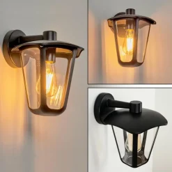 hofstein Applique murale d'extérieur Venneshamm Noir, 1 lumière