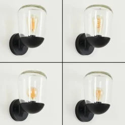 hofstein Applique murale d'extérieur Ystheim Noir, 1 lumière