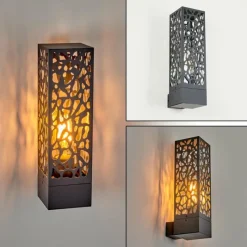 Style Boho-Chic-hofstein Applique murale d'extérieur Innvoll Noir, 1 lumière