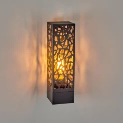 Style Boho-Chic-hofstein Applique murale d'extérieur Innvoll Noir, 1 lumière