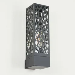 Style Boho-Chic-hofstein Applique murale d'extérieur Innvoll Noir, 1 lumière