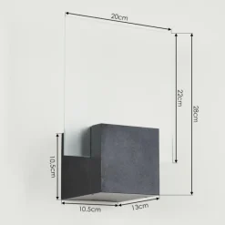 hofstein Applique murale d'extérieur Aasbo LED Noir, 1 lumière