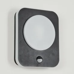 hofstein Applique murale d'extérieur Haga LED Noir, 1 lumière, Détecteur de mouvement
