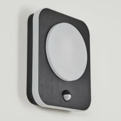 hofstein Applique murale d'extérieur Haga LED Noir, 1 lumière, Détecteur de mouvement