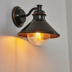 Luminaires Rustiques-hofstein Applique murale d'extérieur Bocholt Brun, Cuivre, Noir, 1 lumière