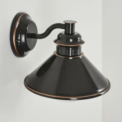 Luminaires Rustiques-hofstein Applique murale d'extérieur Bocholt Brun, Cuivre, Noir, 1 lumière