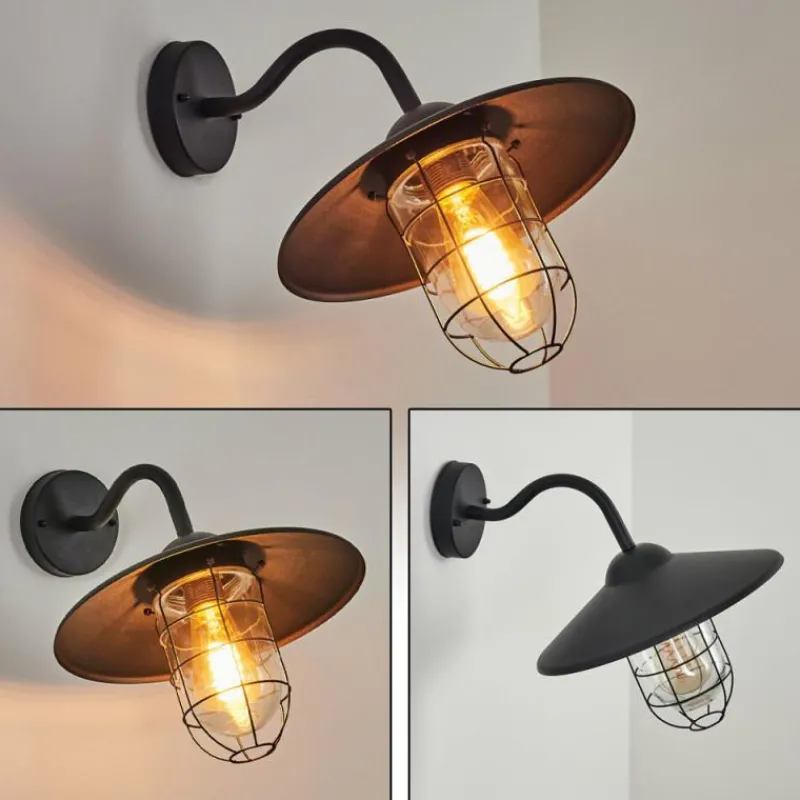 hofstein Applique murale d'extérieur Oricourt Noir, 1 lumière